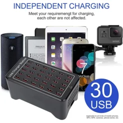 محطة شحن USB متعددة المنافذ بقوة 150 وات (30 أمبير) مع ميزة Smart Detect - صورة 2