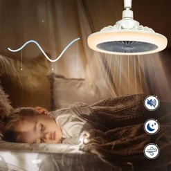 مروحة مع إضاءة LED 2 في 1 بريموت – لمبة مروحة E27 بثلاث سرعات - صورة 2