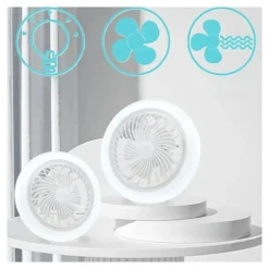 مروحة مع إضاءة LED 2 في 1 بريموت – لمبة مروحة E27 بثلاث سرعات - صورة 5