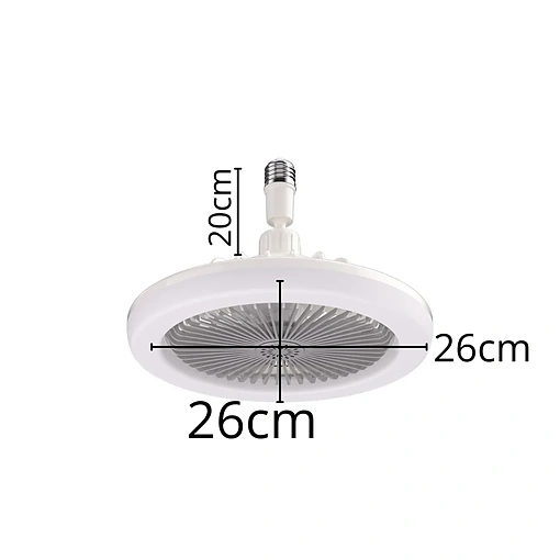 مروحة مع إضاءة LED 2 في 1 بريموت – لمبة مروحة E27 بثلاث سرعات - صورة 6