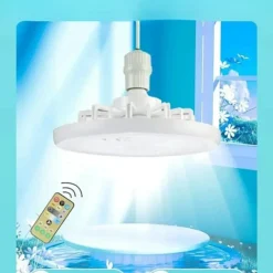 مروحة مع إضاءة LED 2 في 1 بريموت – لمبة مروحة E27 بثلاث سرعات - صورة 10