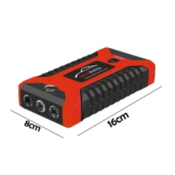 مشغل بطارية السيارة وباور بانك 99800mAh مع إضاءة طوارئ وشحن USB متعدد موديل 29B - صورة 2