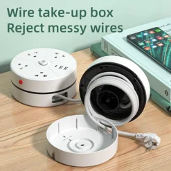 وصلة مشترك كهربائي 3 منافذ مع 3 منافذ USB للشحن السريع - صورة 5