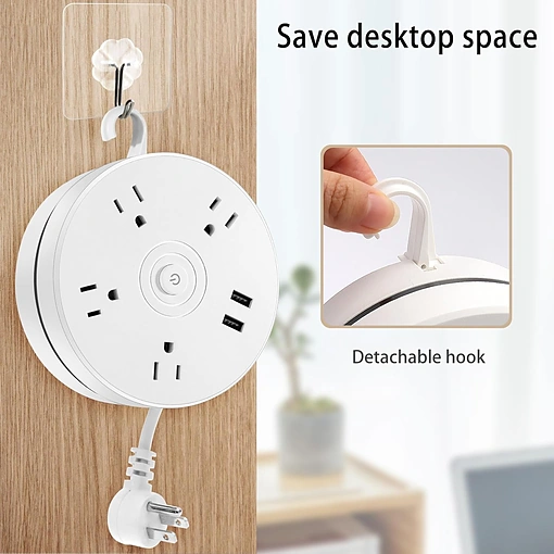 وصلة مشترك كهربائي 3 منافذ مع 3 منافذ USB للشحن السريع - صورة 7