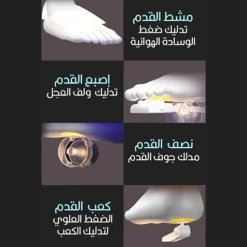 جهاز تدليك القدمين الكهربائي ثلاثي الأبعاد مع تسخين وتحكم عن بعد - صورة 3