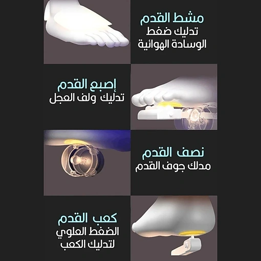 جهاز تدليك القدمين الكهربائي ثلاثي الأبعاد مع تسخين وتحكم عن بعد - صورة 3