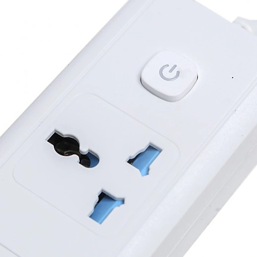 وصلة كهرباء 4 مخارج مع 3 USB بطول 3 متر – حماية من الحمل الزائد - صورة 4