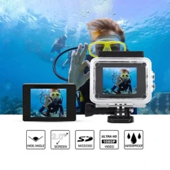 كاميرا أكشن رياضية بدقة 4K – مقاومة للماء + واي فاي + رؤية واسعة 170° - صورة 7