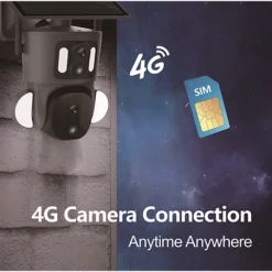 كاميرا شمسية بدقة - كاميرا شمسية  بدقة 4K وعدسة مزدوجة – تتبع ذكي لحركة الإنسان واتصال 4G - صورة 11