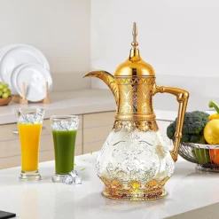 ترمس قهوة عربي حراري 1.6 لتر – إبريق فاخر للمشروبات الساخنة والباردة - صورة 2