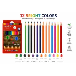 أقلام ألوان خشبية Arcoiris عدد 12 لون - صورة 2