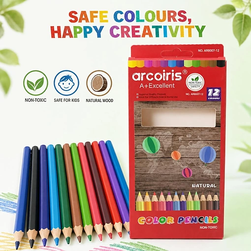 أقلام ألوان خشبية Arcoiris عدد 12 لون - صورة 3