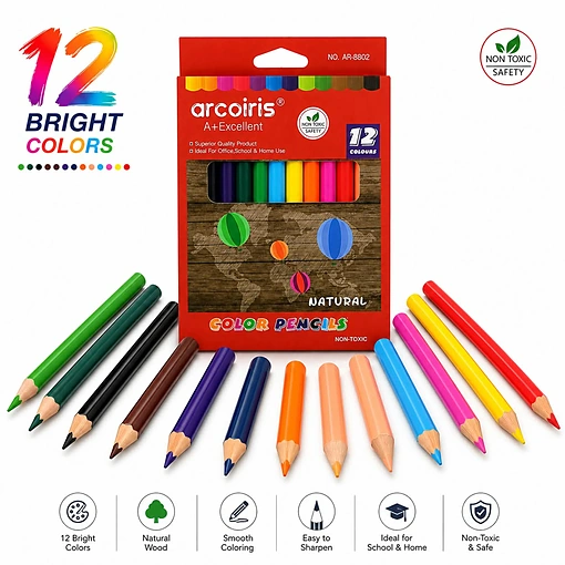 أقلام ألوان خشبية Arcoiris عدد 12 لون - صورة 7
