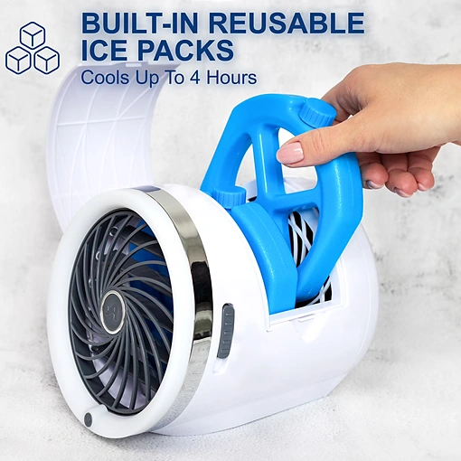 مبرد هواء محمول Arctic Air Ice Jet – 3 سرعات مع إضاءة LED وخزان مياه - صورة 2