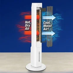 مروحة عامودية Arctic Air للتبريد بالبخار مع إضاءة ليلية LED تصميم عصري بقدرة 80 واط - صورة 4