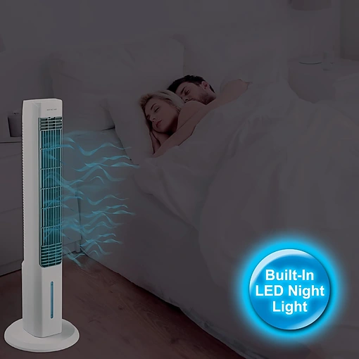 مروحة عامودية Arctic Air للتبريد بالبخار مع إضاءة ليلية LED تصميم عصري بقدرة 80 واط - صورة 5