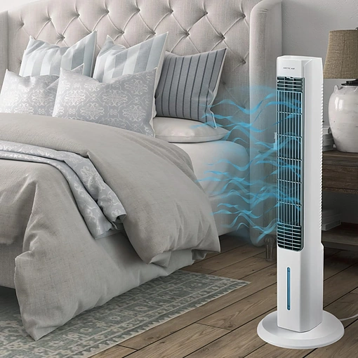 مروحة عامودية Arctic Air للتبريد بالبخار مع إضاءة ليلية LED تصميم عصري بقدرة 80 واط - صورة 9