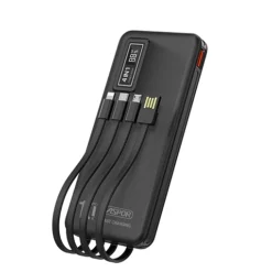 باور بانك بسعة 10000mAh شحن سريع 22.5W مع 4 كابلات مدمجة وشاشة رقمية ASPOR A300PD - صورة 2