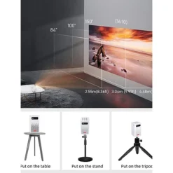 جهاز عرض بروجكتور محمول C900 – DLP ذكي مع بلوتوث بطارية داخلية - صورة 6
