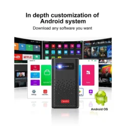 جهاز عرض بروجكتور محمول C900 – DLP ذكي مع بلوتوث بطارية داخلية - صورة 11