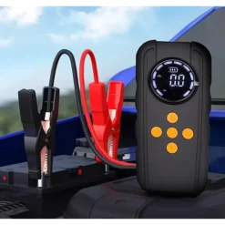 مشغل بطارية سيارة بمنفاخ إطارات وباور بانك 7200mAh - صورة 2