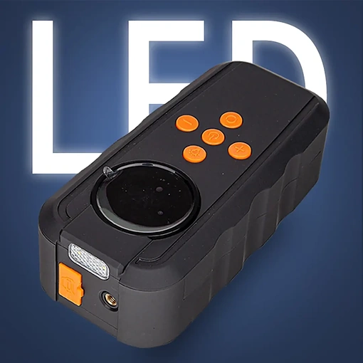 مشغل بطارية سيارة بمنفاخ إطارات وباور بانك 7200mAh - صورة 7