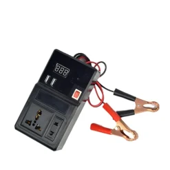 عاكس طاقة للسيارة مع شاشة LED ومنافذ AC وUSB للتخييم والسفر - صورة 2
