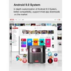 جهاز عرض بروجكتور ذكي محمول C K5 دقة 1080p سطوع 800 لومن ANSI بطارية مدمجة - صورة 4