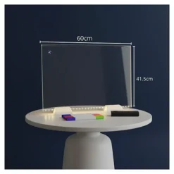 لوحة ملاحظات أكريليك شفافة بإضاءة LED مع سبعة أقلام ملونة (41.5×60 سم) - صورة 4