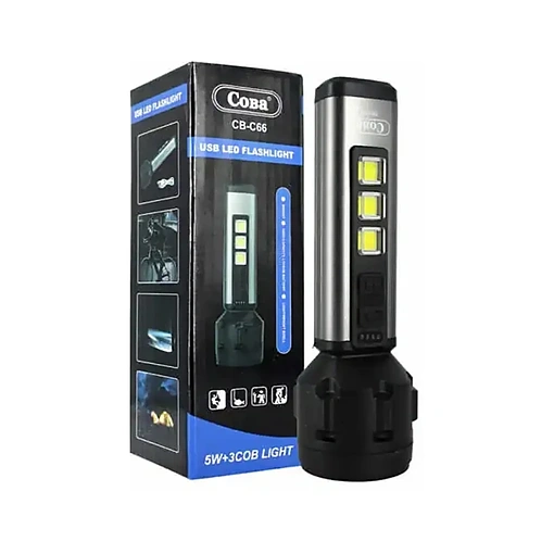 مصباح يدوي COB وLED قابل للشحن Coba CB-C66 - صورة 3