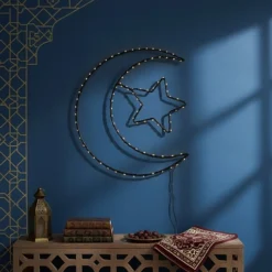 مصباح هلال ونجمة بإضاءة LED دافئة – 3 أوضاع تشغيل - صورة 4