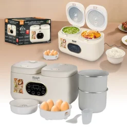 قدر طبخ الأرز الكهربائي المزدوج 4 لتر 300 واط