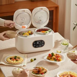 قدر طبخ الأرز الكهربائي المزدوج 4 لتر 300 واط - صورة 2