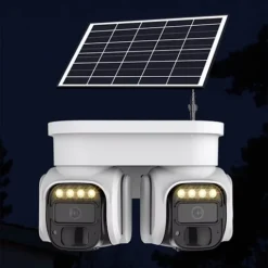 كاميرا مراقبة ثنائية 2K تعمل بالطاقة الشمسية مع اتصال 4G ورؤية ليلية ملونة - صورة 3