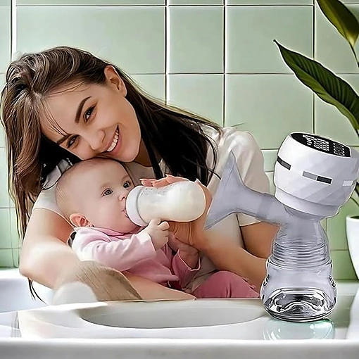 مضخة ثدي كهربائية بشاشة LED ولمس هادئة وآمنة وخالية من BPA - صورة 2