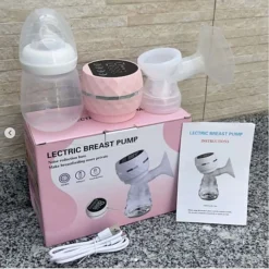 مضخة ثدي كهربائية بشاشة LED ولمس هادئة وآمنة وخالية من BPA - صورة 4