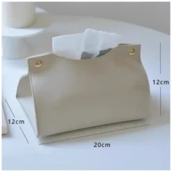 حافظة مناديل أنيقة جلد وتر بروف لغرف النوم والمعيشة والمكتب - صورة 3