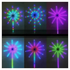 شريط إضاءة LED بشكل ألعاب نارية – مزامنة موسيقى وتحكم ذكي USB - صورة 5