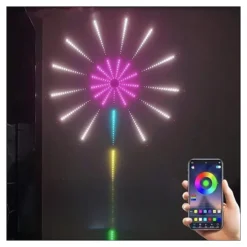 شريط إضاءة LED بشكل ألعاب نارية – مزامنة موسيقى وتحكم ذكي USB - صورة 10