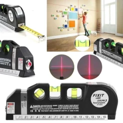 ميزان ليزر Fixit متعدد الوظائف مع شريط قياس 2.5 متر