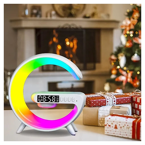 مكبر صوت بلوتوث G-Lamp مع شحن لاسلكي 10 واط وإضاءة - صورة 5