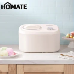 ماكينة صنع الآيس كريم الأتوماتيكية من Homate بقوة 100 واط مع كمبروسور قوي - صورة 6