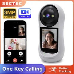 كاميرا مراقبة داخلية لمراقبة الأطفال كشف البكاء حماية أمن المنزل 4 ميجا بكسل 2K PTZ WiFi مكالمة فيديو بنقرة واحدة - صورة 2