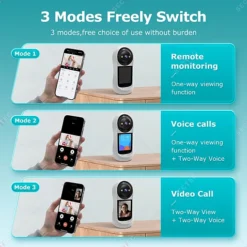 كاميرا مراقبة داخلية لمراقبة الأطفال كشف البكاء حماية أمن المنزل 4 ميجا بكسل 2K PTZ WiFi مكالمة فيديو بنقرة واحدة - صورة 3
