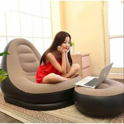 كرسى واريكة استرخاء هوائي مع مسند قدم للاسترخاء قابل للنفخ - صورة 2
