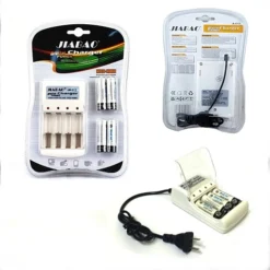 شاحن بطارية Jiabao JB212 مع 4 بطاريات AA – طاقة تدوم لأطول وقت
