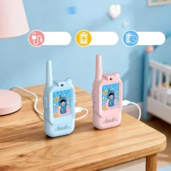 جهاز اتصال لاسلكي للأطفال ثنائي الاتجاه مع شاشة وشحن USB-C – (عبوة قطعتين) - صورة 8