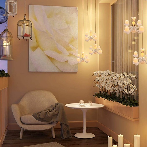 ستارة إضاءة شمعية LED بطول 2.5 متر – 6 حوامل - صورة 4