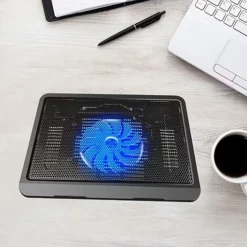 مبرد لابتوب M19 بمروحة كبيرة 14 سم مع إضاءة LED - صورة 2