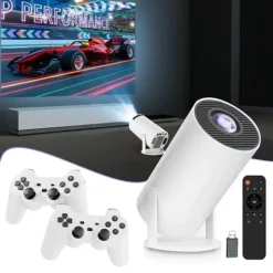 بروجكتر ألعاب ذكي M300 MAX بدقة 4K – مسرح منزلي مع يدين تحكم لاسلكية - صورة 2